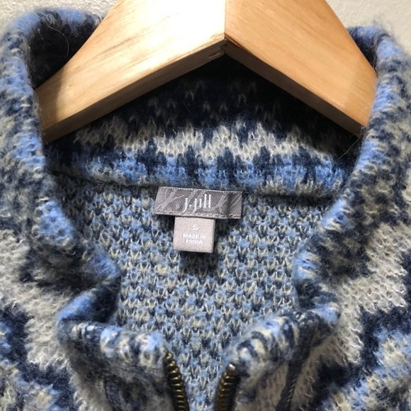 {J.Jill} Angora Fleece Full Zip Sweater Jacket - Picture 4 of 11